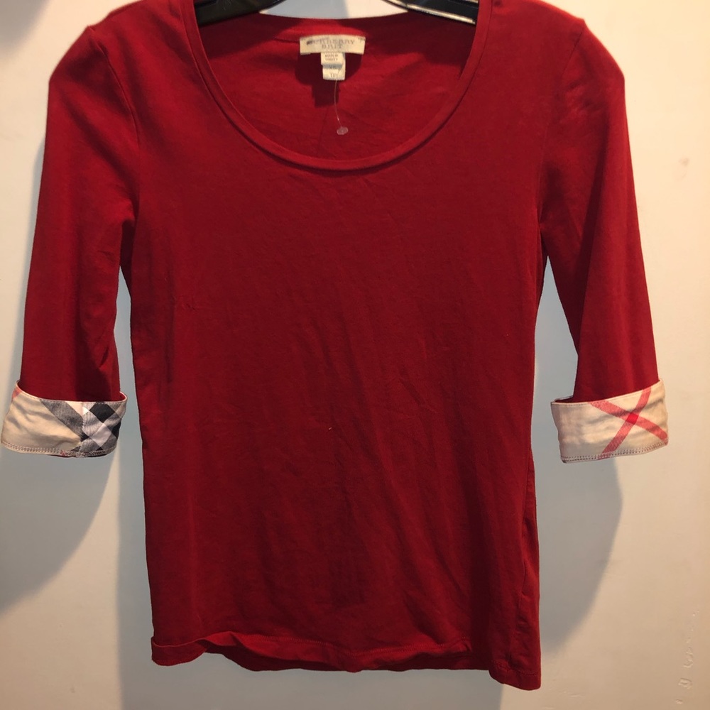 red burberry women’s shirt